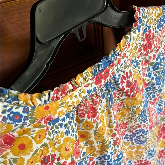 Croft & Barrow Lightweight Boho Multicolor Floral Cottagecore Tunic Shirt Size L - Picture 6 of 8